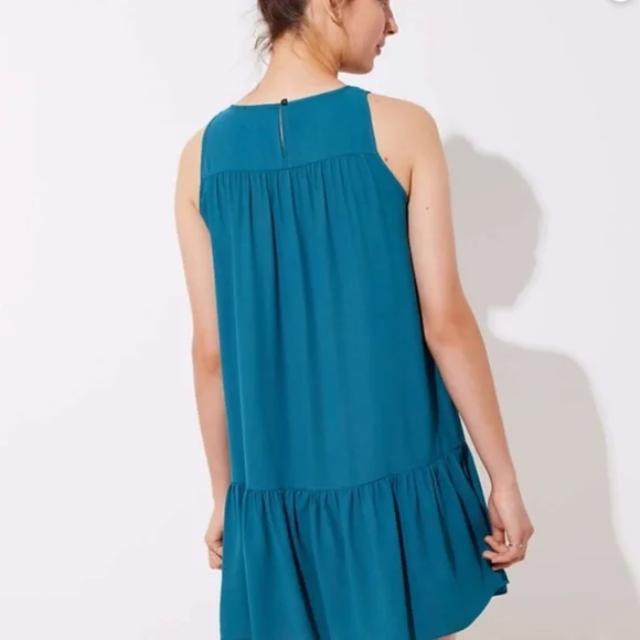 LOFT Women's Lace Trim Flounce Dress Size Medium NWT - Picture 2 of 10